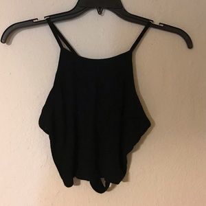 Shein cross back crop top